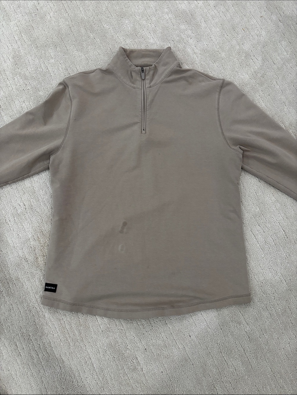 Men's Half-Zip Pullover Sweater - Taupe Neutral